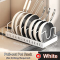 Pull‑out Sliding Kitchen Storage Rack Multifunctional Drawer Organizer for Pan Lids Spices Bowls Plates Cookware Storage