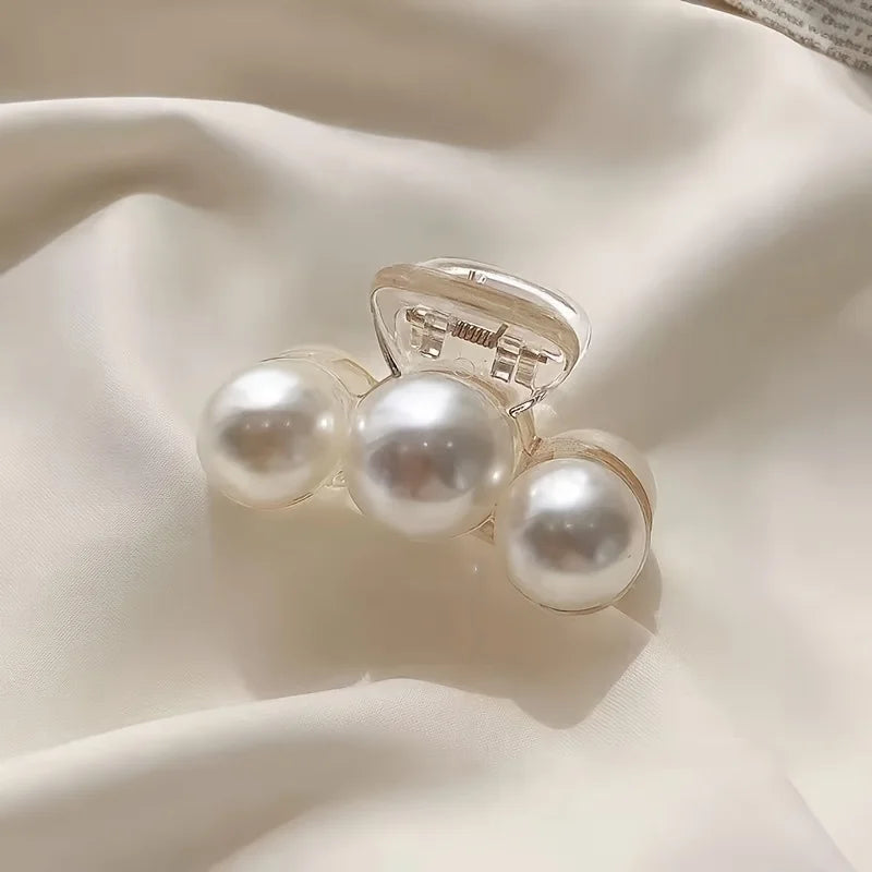 1pc Pearl Hair Claw Clips For Women, Hair Barrette Clamps For Thick Thin Hair, Fashion Hair Accessories Headwear Styling Tools