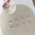 10Pcs/Bag Mini Bowknot Nail Art Charms Super Shiny Alloy Love Nail Decals Silver Metal Nail Art Decorations