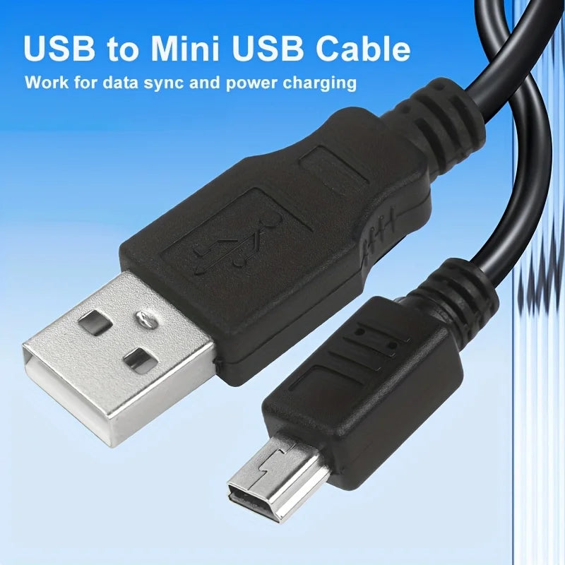 Mini USB Cable Male to Mini-B 5pin Male Fast Data Charge Cablefor MP3 Player Garmin Nuvi GPS, Dash Cam,Hard Drive PS3 Controller