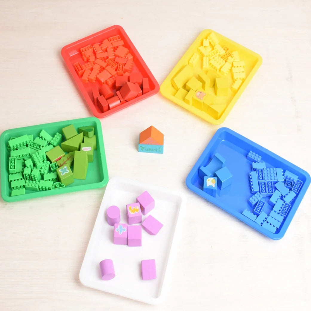 Plastic Art Trays,Multicolor Activity Tray Organizer Serving Tray For Crafts,Diy Projects,Painting,Beads,Organizing Supply
