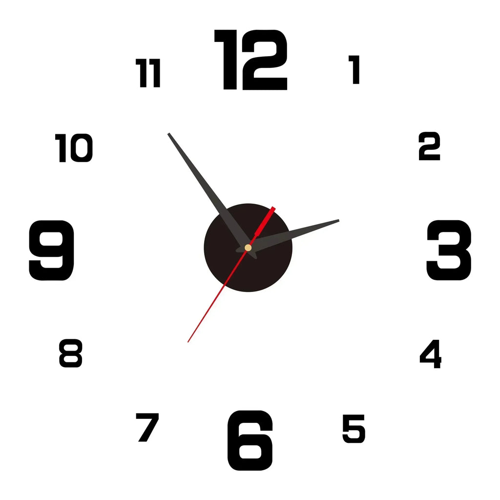 3D DIY Wall Decor Quartz Clock Fashion Watch Acrylic Mirror Stickers Modern Design Large Wall Clock Clocks Home Garden